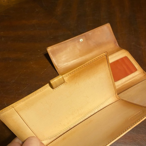 Coach Signature Tan and Brown Wallet - Picture 5 of 10